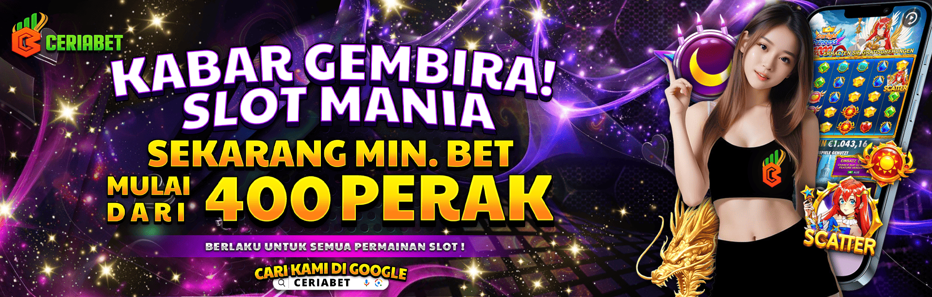 BET 400 PERAK UNTUK SEMUA PERMAINAN