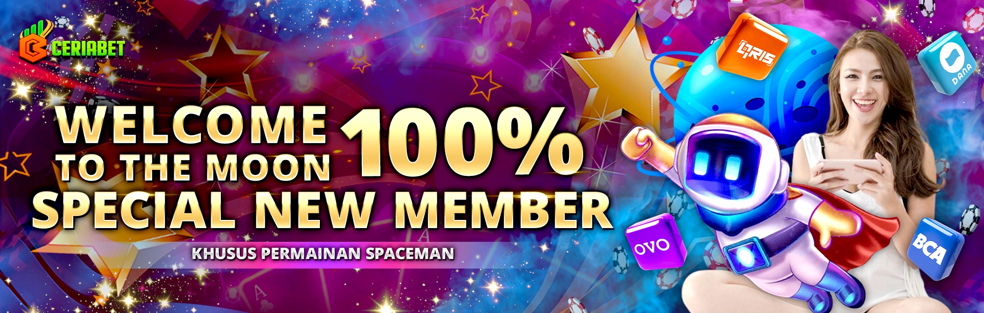 WELCOME TO THE MOON SPECIAL NEW MEMBER 100% KHUSUS SPACEMAN